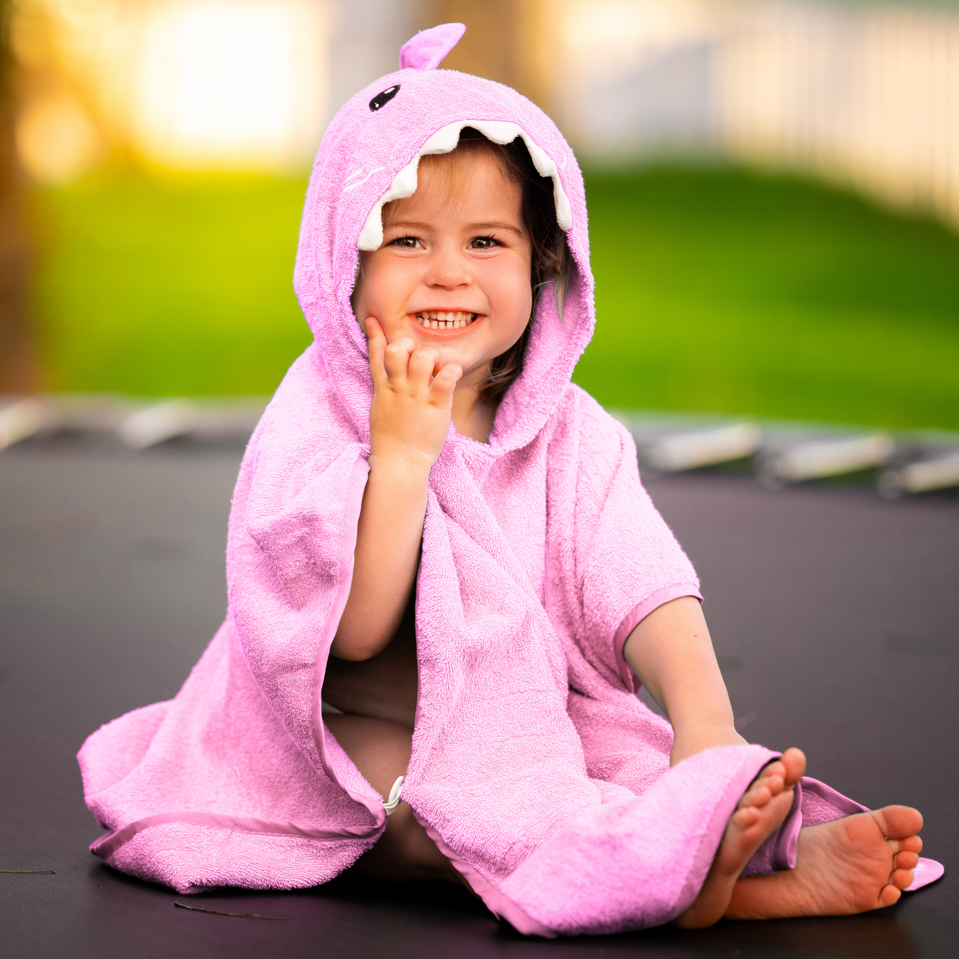 Hudz Kidz SOFTEST QUICK DRY Hooded Kids Shark Towel for Toddlers 5T Kids 
